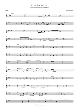 Roberto Carlos Muito Romântico score for Flute