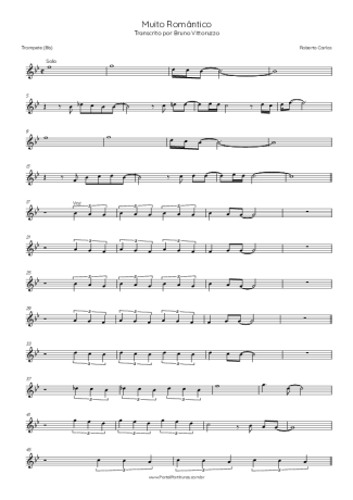 Roberto Carlos Muito Romântico score for Trumpet