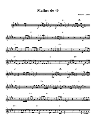 Roberto Carlos  score for Tenor Saxophone Soprano (Bb)