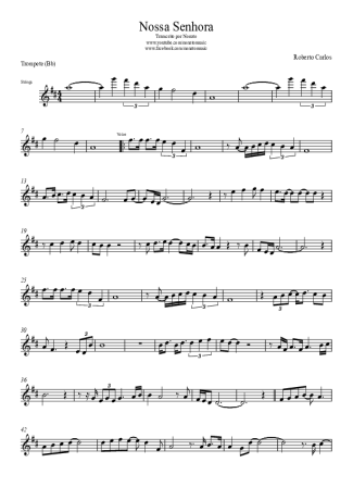 Roberto Carlos Nossa Senhora score for Trumpet