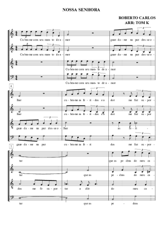 Roberto Carlos Nossa Senhora score for Voice and Choir