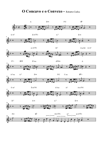 Roberto Carlos O Côncavo e o Convexo score for Tenor Saxophone Soprano Clarinet (Bb)