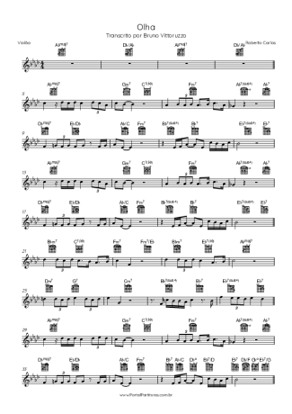 Roberto Carlos Olha score for Acoustic Guitar