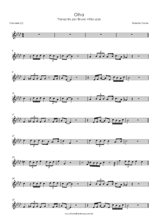 Roberto Carlos Olha score for Clarinet (C)