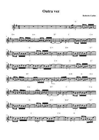 Roberto Carlos Outra Vez score for Clarinet (Bb)