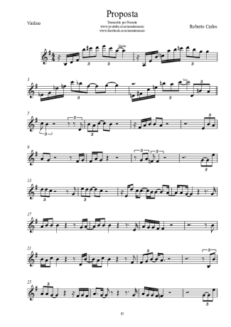 Roberto Carlos Proposta - Teclado score for Violin