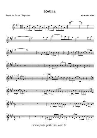 Roberto Carlos Rotina score for Clarinet (Bb)