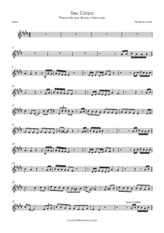 Roberto Carlos Seu Corpo score for Harmonica