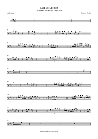 Roberto Carlos Sua Estupidez score for Cello