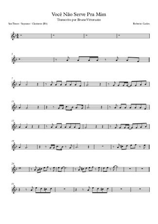 Roberto Carlos Você Não Serve Pra Mim score for Clarinet (Bb)