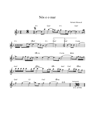 Roberto Menescal  score for Clarinet (Bb)