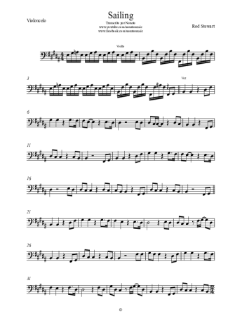 Rod Stewart  score for Cello