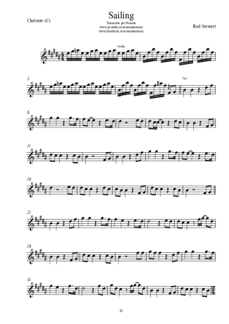 Rod Stewart  score for Clarinet (C)