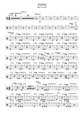 Rod Stewart  score for Drums