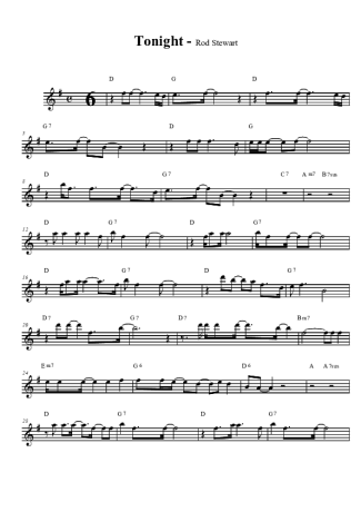 Rod Stewart Tonight I´m Yours score for Tenor Saxophone Soprano (Bb)