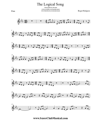 Roger Hodgson The Logical Song score for Flute