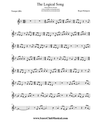 Roger Hodgson The Logical Song score for Trumpet