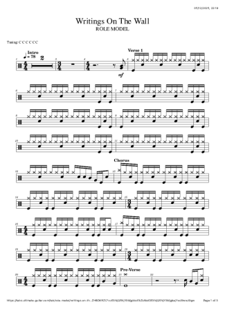 Score for Drums