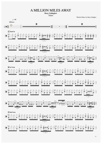 Rory Gallagher  score for Drums