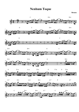 Rosana Nem Um Toque score for Tenor Saxophone Soprano (Bb)