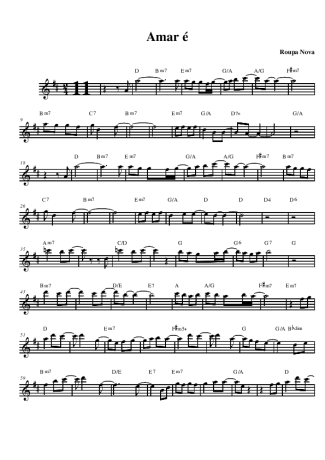 Roupa Nova Amar é score for Alto Saxophone