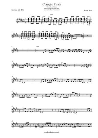 Roupa Nova  score for Alto Saxophone