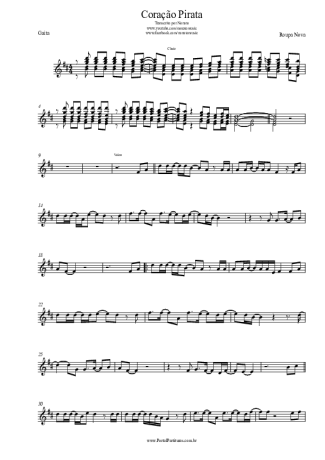 Roupa Nova Coração Pirata score for Harmonica
