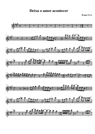 Roupa Nova Deixa o Amor Acontecer score for Alto Saxophone