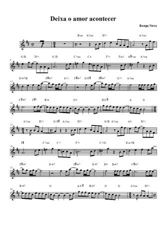 Roupa Nova Deixa o Amor Acontecer score for Tenor Saxophone Soprano (Bb)