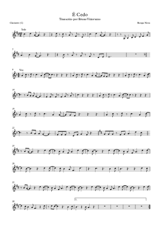 Roupa Nova  score for Clarinet (C)