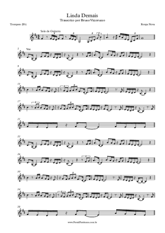 Roupa Nova  score for Trumpet