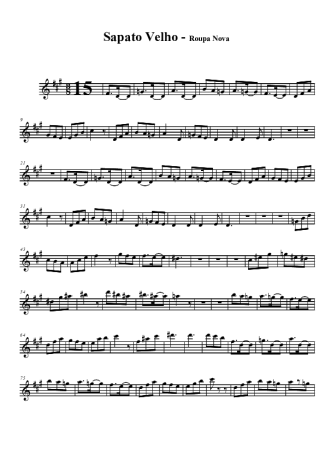 Roupa Nova Sapato Velho score for Tenor Saxophone Soprano (Bb)