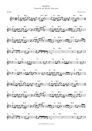 Roupa Nova Sonho score for Keyboard