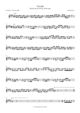 Roupa Nova  score for Tenor Saxophone Soprano (Bb)