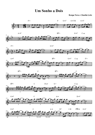 Roupa Nova Um Sonho a Dois score for Tenor Saxophone Soprano (Bb)