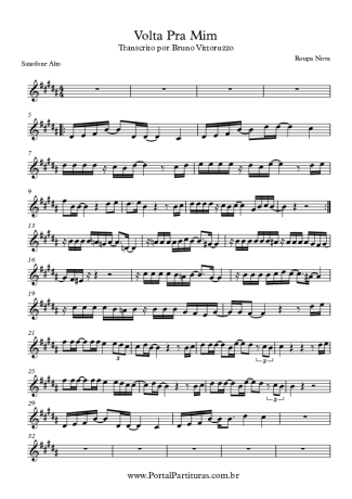Roupa Nova Volta Pra Mim score for Alto Saxophone