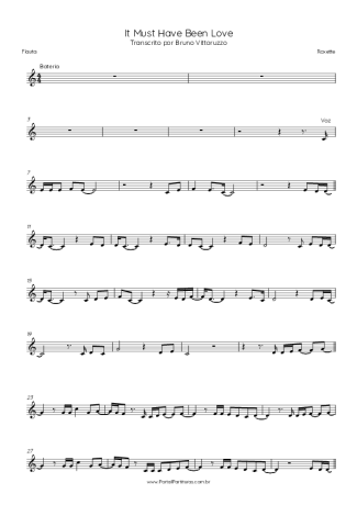 Roxette  score for Flute