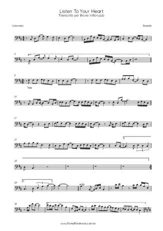 Roxette  score for Cello
