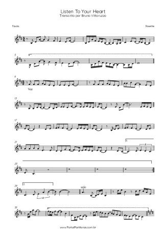 Roxette  score for Flute