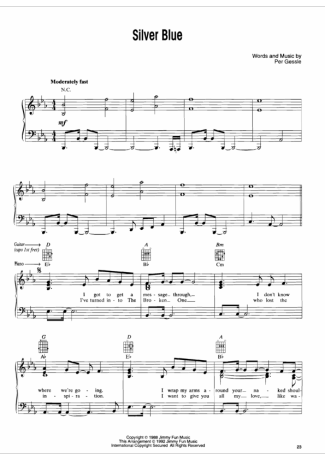 Roxette  score for Piano