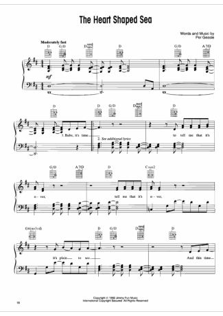 Roxette  score for Piano