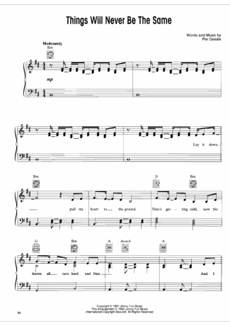 Roxette  score for Piano