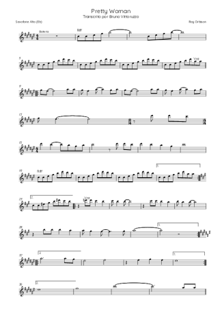 Roy Orbison Oh Pretty Woman score for Alto Saxophone