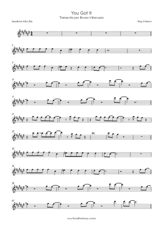 Score for Alto Saxophone