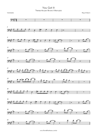 Score for Cello