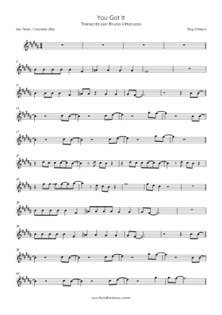 Score for Tenor Saxophone Soprano (Bb)