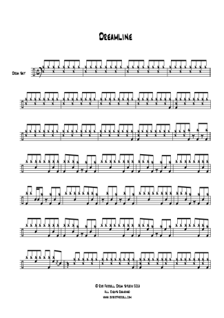 Rush Dreamline score for Drums