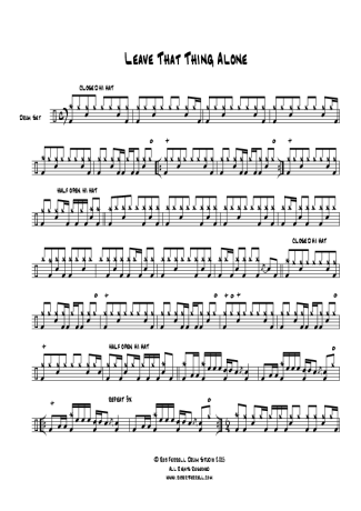 Rush  score for Drums