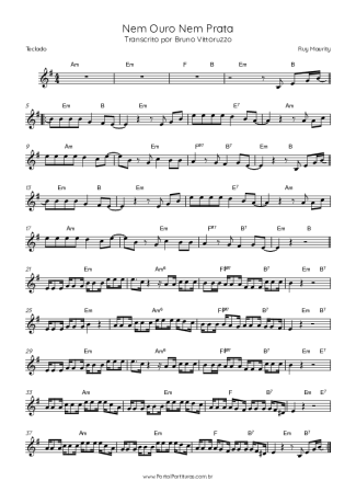 Ruy Maurity Nem Ouro Nem Prata score for Keyboard