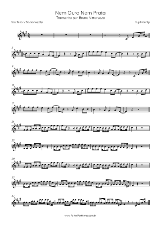 Ruy Maurity  score for Tenor Saxophone Soprano (Bb)